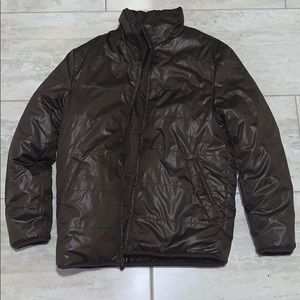 Reversible Brown Puffer Jacket